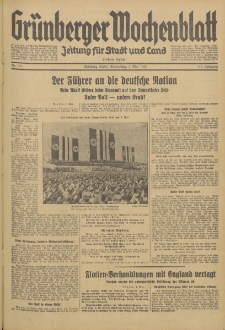 Grünberger Wochenblatt: Zeitung für Stadt und Land, No. 101. (2. Mai 1935)