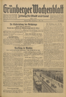 Gr&uuml;nberger Wochenblatt: Zeitung f&uuml;r Stadt und Land, No. 113. (16. Mai 1935)