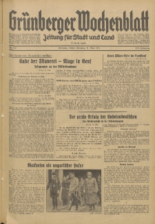 Gr&uuml;nberger Wochenblatt: Zeitung f&uuml;r Stadt und Land, No. 117. (21. Mai 1935)