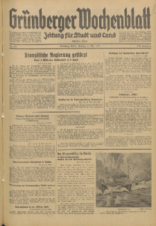 Gr&uuml;nberger Wochenblatt: Zeitung f&uuml;r Stadt und Land, No. 125. (31. Mai 1935)