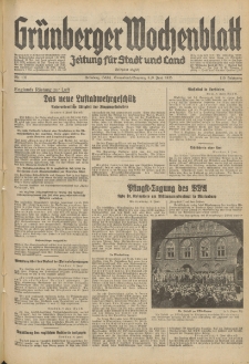 Grünberger Wochenblatt: Zeitung für Stadt und Land, No. 132. (8./9. Juni 1935)