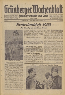 Grünberger Wochenblatt: Zeitung für Stadt und Land, No. 233. (5./6. Oktober 1935)