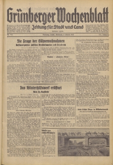 Grünberger Wochenblatt: Zeitung für Stadt und Land, No. 236. (9. Oktober 1935)