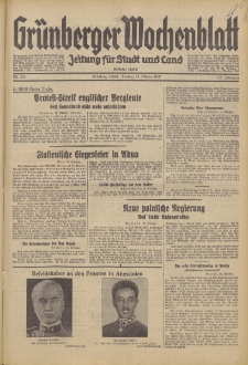 Grünberger Wochenblatt: Zeitung für Stadt und Land, No. 240. (14. Oktober 1935)