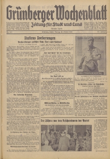 Grünberger Wochenblatt: Zeitung für Stadt und Land, No. 250. (25. Oktober 1935)