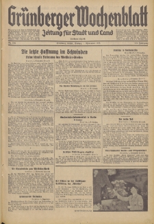 Grünberger Wochenblatt: Zeitung für Stadt und Land, No. 256. (1. November 1935)