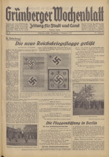 Grünberger Wochenblatt: Zeitung für Stadt und Land, No. 261. (7. Novenber 1935)
