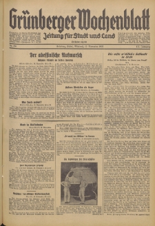 Grünberger Wochenblatt: Zeitung für Stadt und Land, No. 266. (13. November 1935)