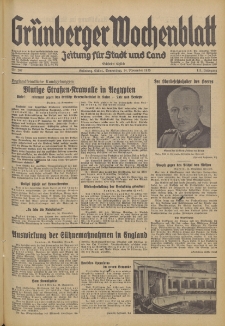 Grünberger Wochenblatt: Zeitung für Stadt und Land, No. 267. (14. November 1935)