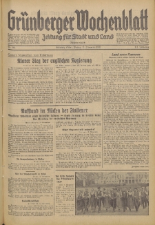 Grünberger Wochenblatt: Zeitung für Stadt und Land, No. 268. (15.November 1935)