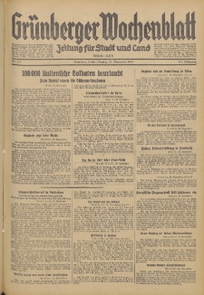 Gr&uuml;nberger Wochenblatt: Zeitung f&uuml;r Stadt und Land, No. 273. (22. November 1935)