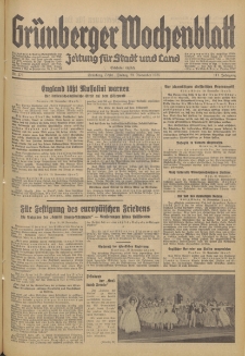 Grünberger Wochenblatt: Zeitung für Stadt und Land, No. 279. (29. November 1935)