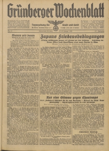Grünberger Wochenblatt: Tageszeitung für Stadt und Land, No. 18. (22./23. Januar 1938)