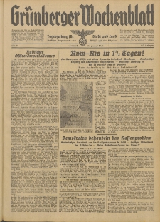 Grünberger Wochenblatt: Tageszeitung für Stadt und Land, No. 21. (26. Januar 1938)