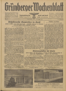 Grünberger Wochenblatt: Tageszeitung für Stadt und Land, No. 21. (26. Januar 1938)