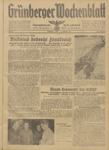 Grünberger Wochenblatt: Tageszeitung für Stadt und Land, No. 33. (9. Februar 1938)