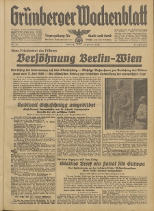 Grünberger Wochenblatt: Tageszeitung für Stadt und Land, No. 39. (16. Februar 1938)