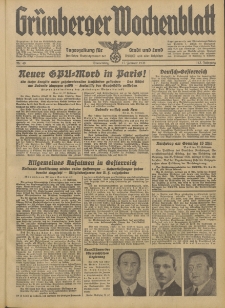 Grünberger Wochenblatt: Tageszeitung für Stadt und Land, No. 40. (17. Februar 1938)