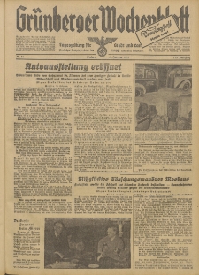 Grünberger Wochenblatt: Tageszeitung für Stadt und Land, No. 41. (18. Februar 1938)