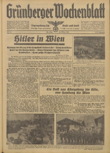 Grünberger Wochenblatt: Tageszeitung für Stadt und Land, No. 62. (15. März 1938)