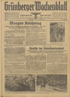 Grünberger Wochenblatt: Tageszeitung für Stadt und Land, No. 64. (17. März 1938)