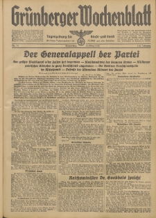 Grünberger Wochenblatt: Tageszeitung für Stadt und Land, No. 70. (24. März 1938)