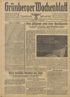Grünberger Wochenblatt: Tageszeitung für Stadt und Land, No. 74. (29. März 1938)