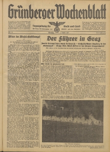 Grünberger Wochenblatt: Tageszeitung für Stadt und Land, No. 79. (4. April 1938)