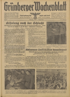 Grünberger Wochenblatt: Tageszeitung für Stadt und Land, No. 86. (12. April 1938)