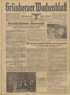 Grünberger Wochenblatt: Tageszeitung für Stadt und Land, No. 90. (19. April 1938)