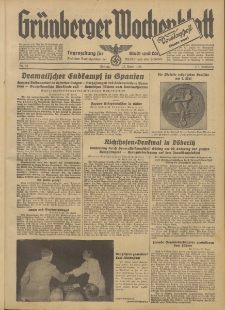 Grünberger Wochenblatt: Tageszeitung für Stadt und Land, No. 93. (22. April 1938)