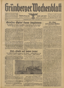 Grünberger Wochenblatt: Tageszeitung für Stadt und Land, No. 94. (23./24. April 1938)