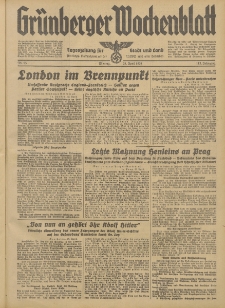 Grünberger Wochenblatt: Tageszeitung für Stadt und Land, No. 95. (25. April 1938)