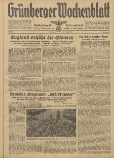 Grünberger Wochenblatt: Tageszeitung für Stadt und Land, No. 97. (27. April 1938)