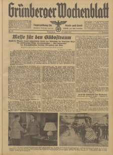 Grünberger Wochenblatt: Tageszeitung für Stadt und Land, No. 98. (28. April 1938)