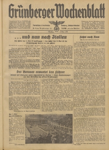 Grünberger Wochenblatt: Tageszeitung für Stadt und Land, No. 101. (2. Mai 1938)