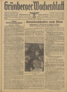 Grünberger Wochenblatt: Tageszeitung für Stadt und Land, No. 81. (6. April 1938)