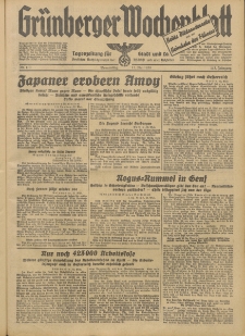 Grünberger Wochenblatt: Tageszeitung für Stadt und Land, No. 110. (12. Mai 1938)