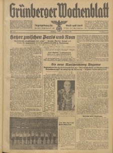 Grünberger Wochenblatt: Tageszeitung für Stadt und Land, No. 113. (16. Mai 1938)