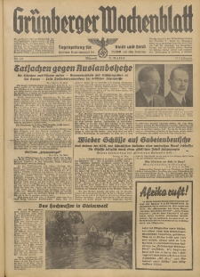 Grünberger Wochenblatt: Tageszeitung für Stadt und Land, No. 121. (25. Mai 1938)