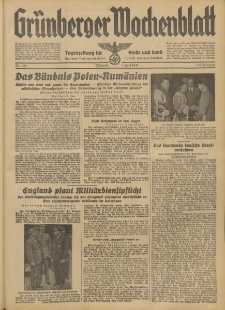 Grünberger Wochenblatt: Tageszeitung für Stadt und Land, No. 126. (1. Juni 1938)