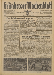 Grünberger Wochenblatt: Tageszeitung für Stadt und Land, No. 137. (15. Juni 1938)