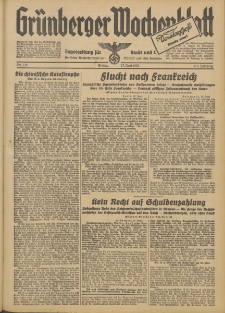 Grünberger Wochenblatt: Tageszeitung für Stadt und Land, No. 139. (17. Juni 1938)