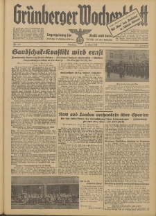 Grünberger Wochenblatt: Tageszeitung für Stadt und Land, No. 142. (21. Juni 1938)