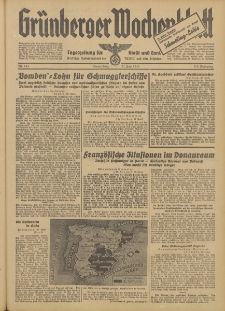 Grünberger Wochenblatt: Tageszeitung für Stadt und Land, No. 144. (23. Juni 1938)