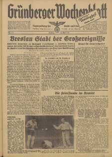 Grünberger Wochenblatt: Tageszeitung für Stadt und Land, No. 145. (24. Juni 1938)