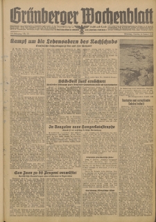 Grünberger Wochenblatt: Zeitung für Stadt und Land, No. 13. (17. Januar 1944)