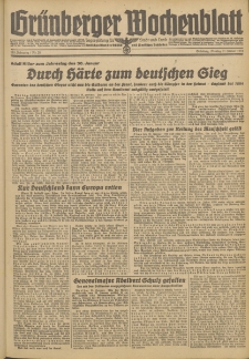 Grünberger Wochenblatt: Zeitung für Stadt und Land, No. 25. (31. Januar 1944)