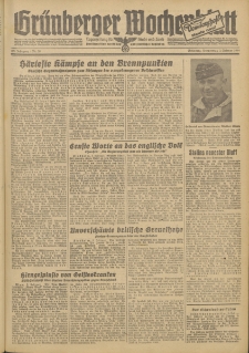 Grünberger Wochenblatt: Zeitung für Stadt und Land, No. 28. (3. Februar 1944)