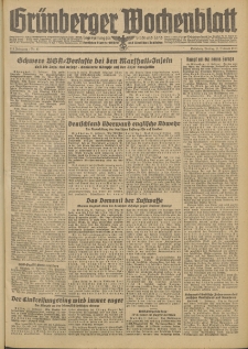 Gr&uuml;nberger Wochenblatt: Zeitung f&uuml;r Stadt und Land, No. 35. (11. Februar 1944)